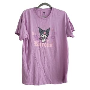 Kuromi by Sanrio Large Lavender Graphic T-Shirt